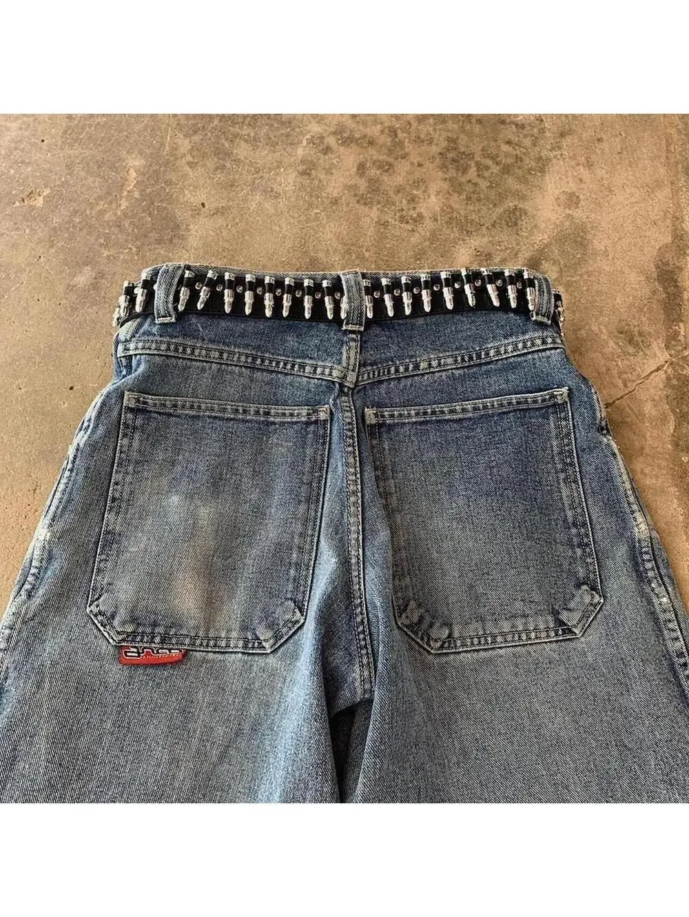 Cyber Y2K 2000s Bullet belt studded vintage y2k style. Cool grunge/punk look